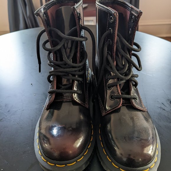 doc martens black cherry patent boot - Picture 3 of 5